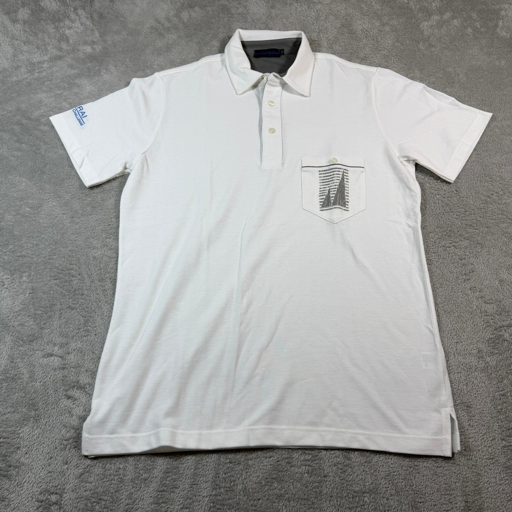 Officine‎ Panerai Polo Shirt Mens Medium White Yachts Challenge Short Sleeve